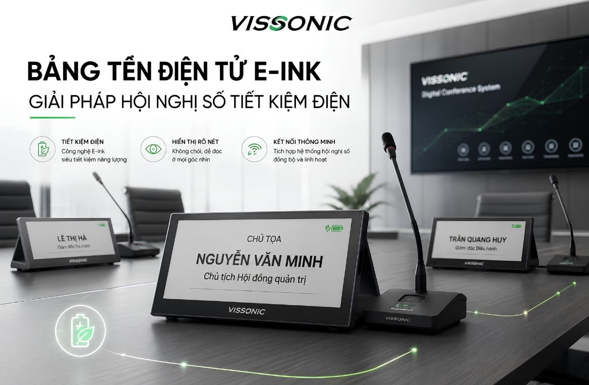 Bảng Tên Điện Tử E-ink: Giải Pháp Hội Nghị Số Tiết Kiệm Điện